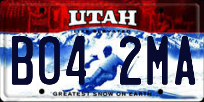 UT license plate B042MA