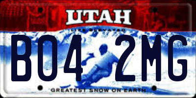 UT license plate B042MG