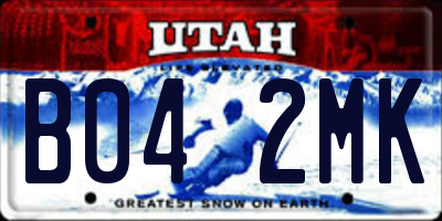 UT license plate B042MK