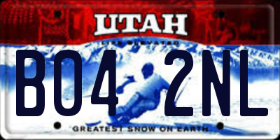 UT license plate B042NL