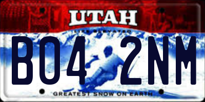 UT license plate B042NM