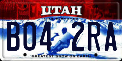 UT license plate B042RA