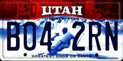 UT license plate B042RN