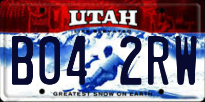 UT license plate B042RW