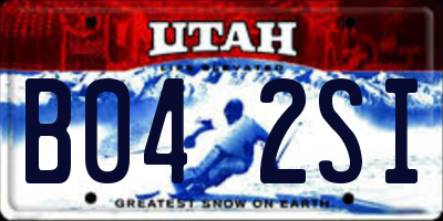UT license plate B042SI