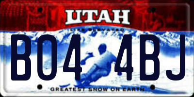 UT license plate B044BJ