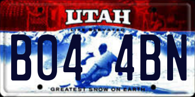 UT license plate B044BN