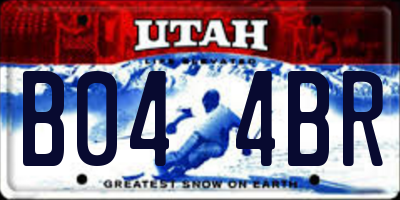 UT license plate B044BR