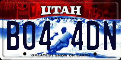 UT license plate B044DN