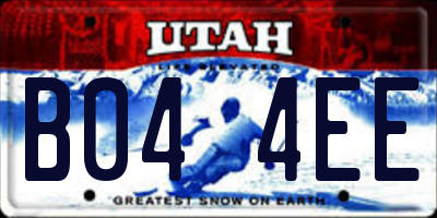 UT license plate B044EE