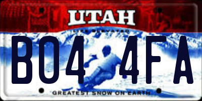 UT license plate B044FA