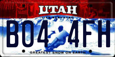 UT license plate B044FH
