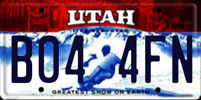 UT license plate B044FN