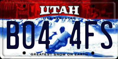 UT license plate B044FS