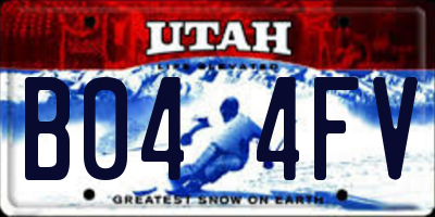 UT license plate B044FV