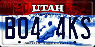 UT license plate B044KS