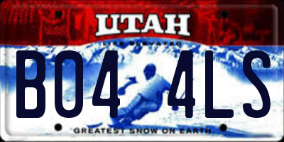 UT license plate B044LS