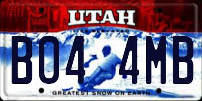 UT license plate B044MB
