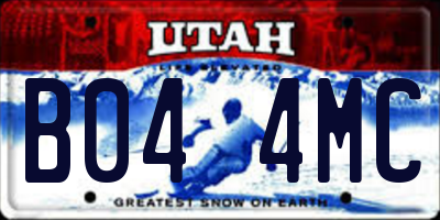 UT license plate B044MC