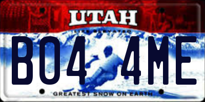 UT license plate B044ME