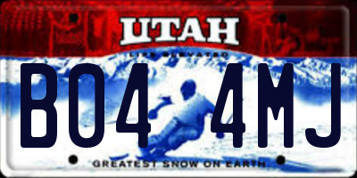 UT license plate B044MJ