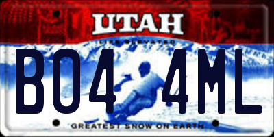 UT license plate B044ML