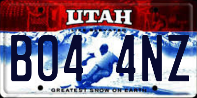 UT license plate B044NZ