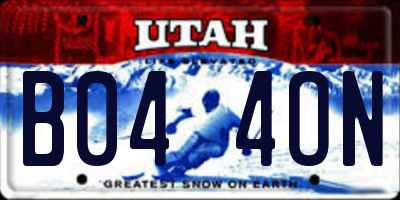 UT license plate B044ON