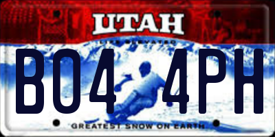 UT license plate B044PH