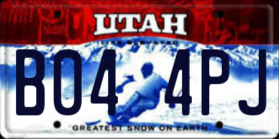 UT license plate B044PJ