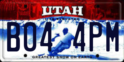 UT license plate B044PM