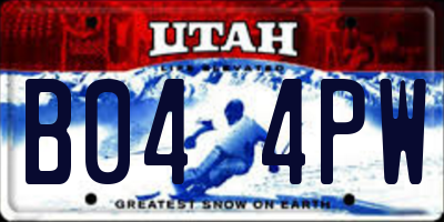 UT license plate B044PW
