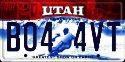 UT license plate B044VT