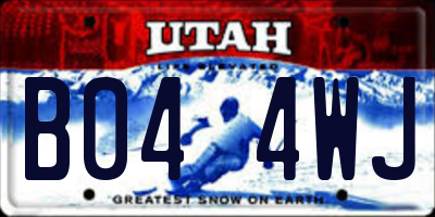 UT license plate B044WJ