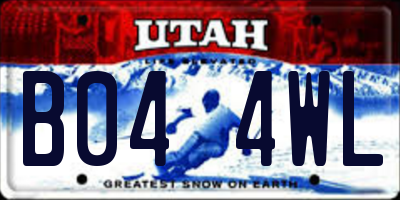 UT license plate B044WL