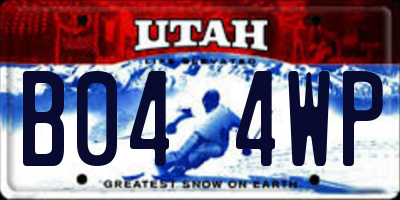 UT license plate B044WP