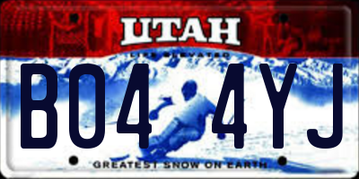 UT license plate B044YJ