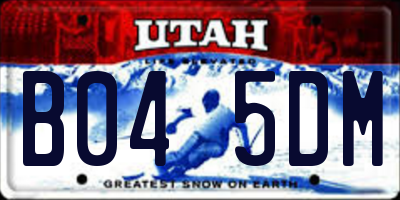 UT license plate B045DM