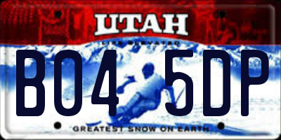UT license plate B045DP