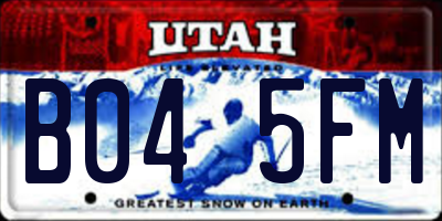 UT license plate B045FM