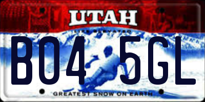 UT license plate B045GL