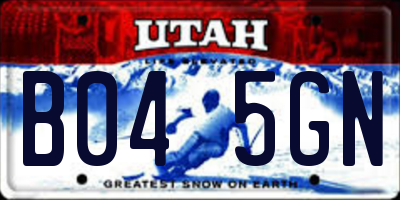 UT license plate B045GN