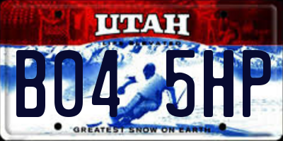 UT license plate B045HP