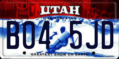 UT license plate B045JD