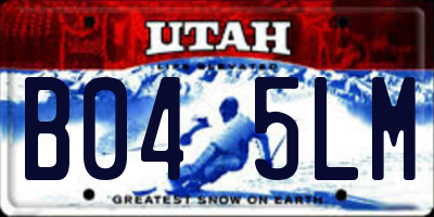 UT license plate B045LM