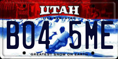 UT license plate B045ME