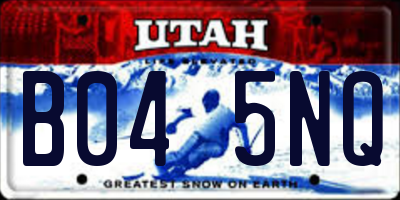 UT license plate B045NQ