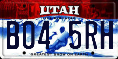 UT license plate B045RH
