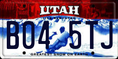 UT license plate B045TJ