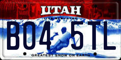 UT license plate B045TL